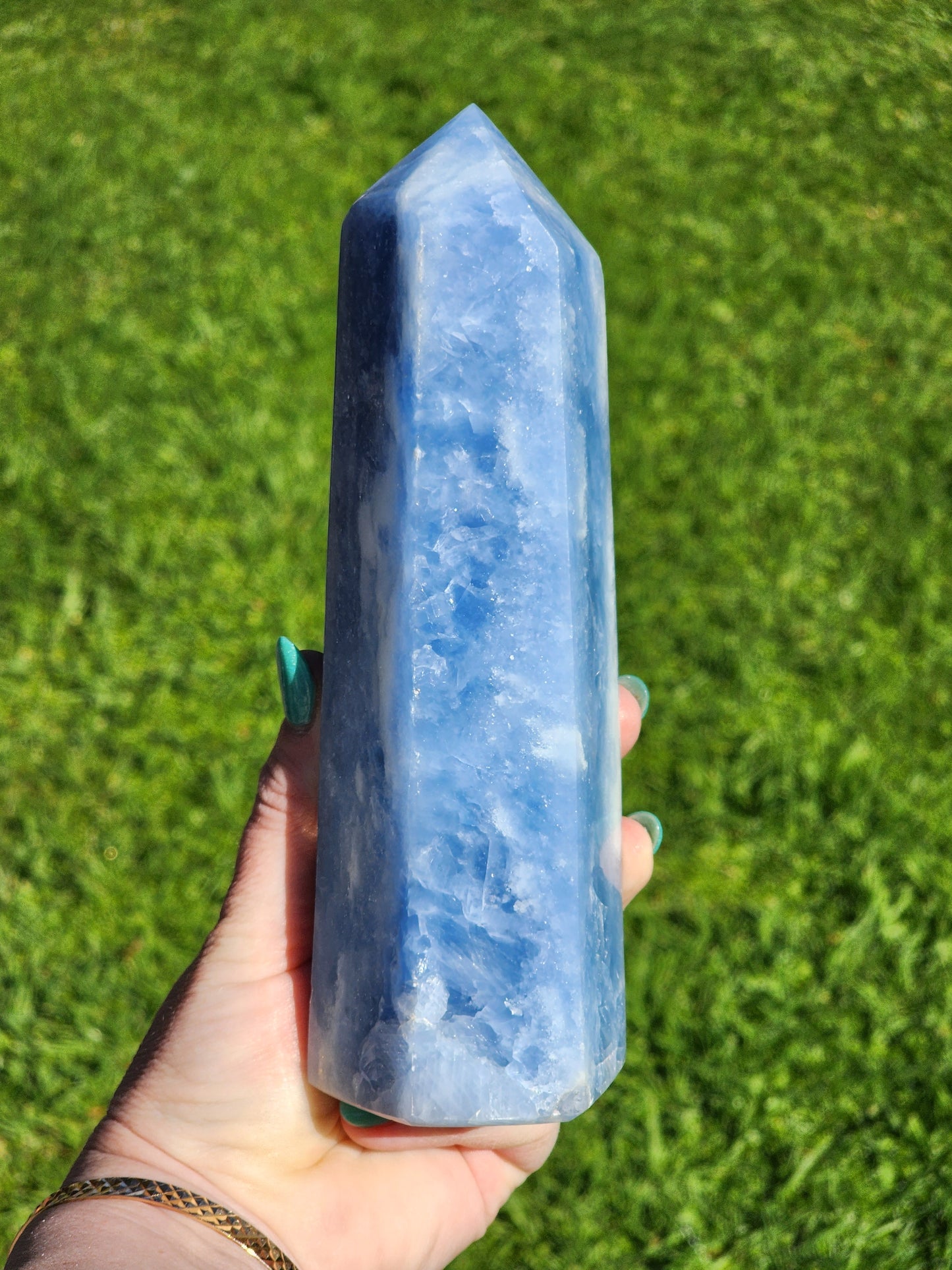 Blue Calcite Tower