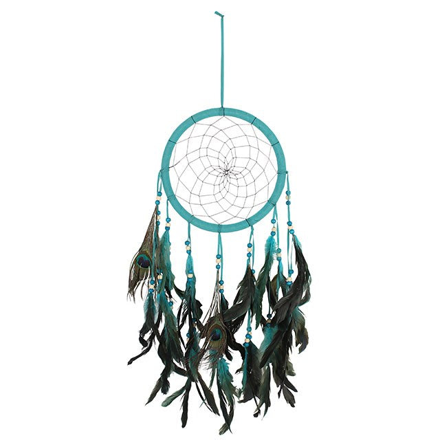 Teal Peacock Dreamcatcher