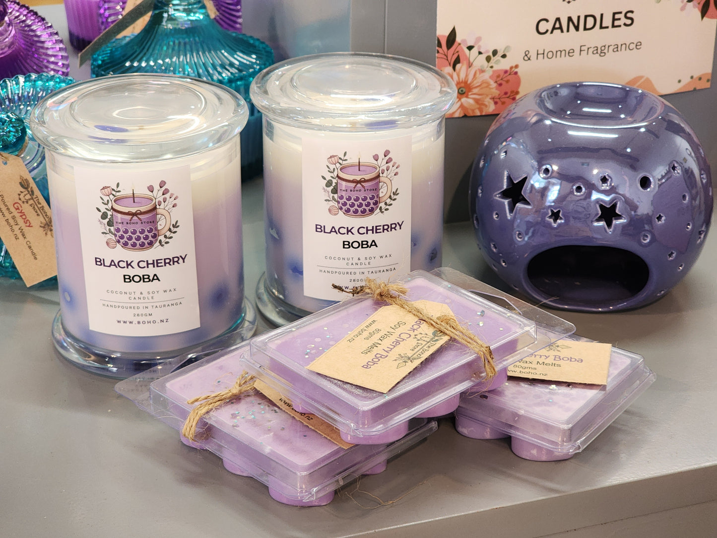Boho Boba Candle - Black Cherry Boba 🍒