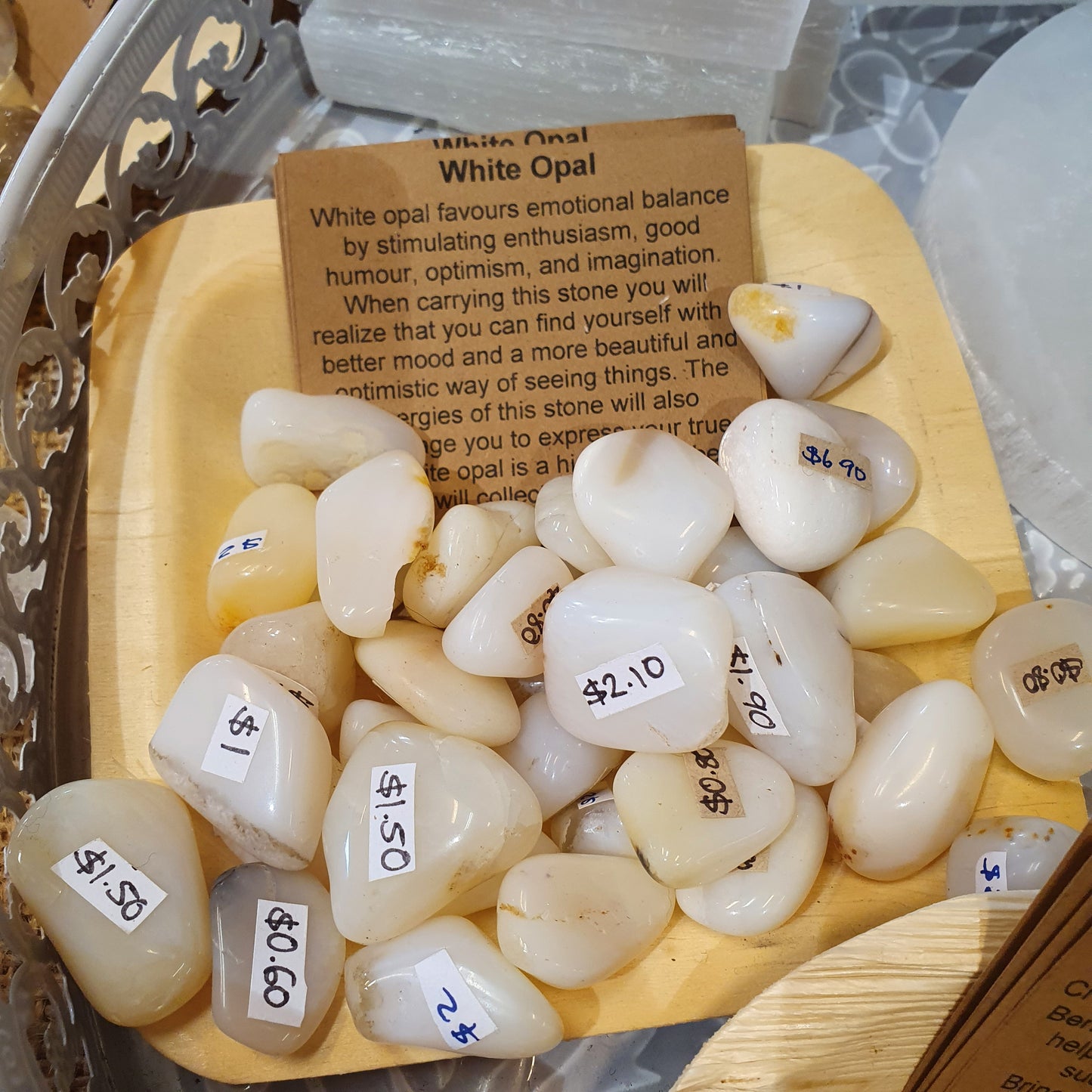 White Opal tumble
