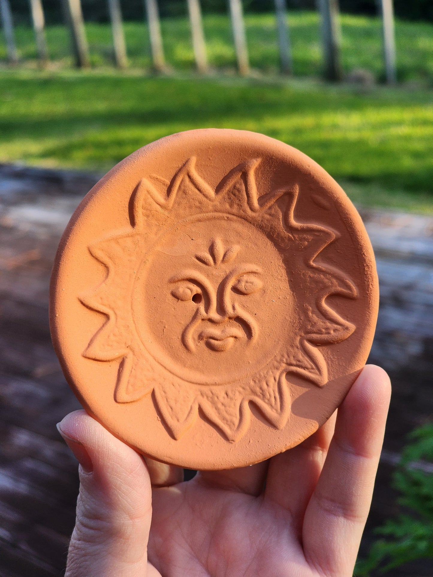 Terracotta Sun Incense Holder