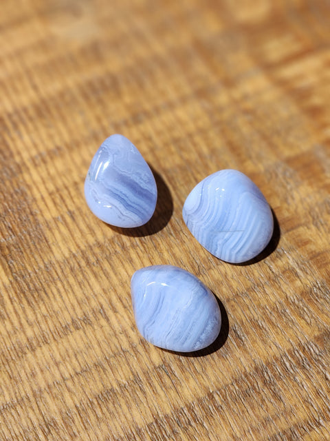 Blue Lace Agate A grade tumble