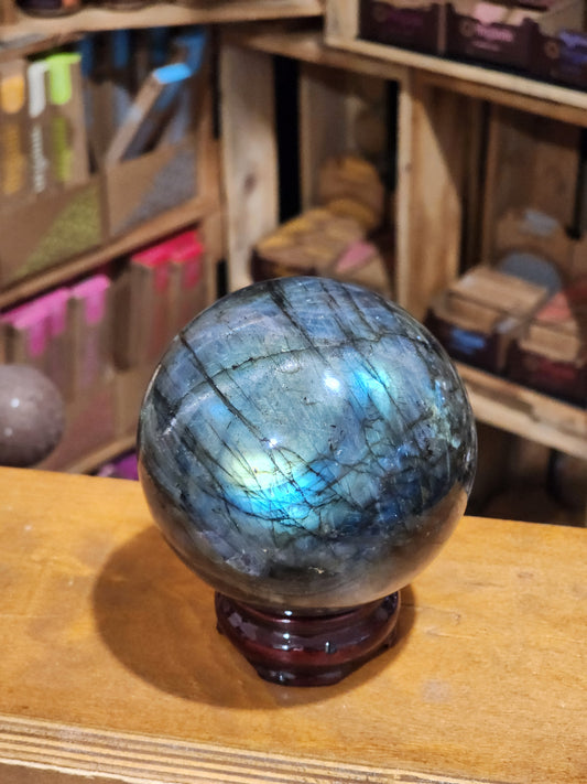 Labradorite Sphere - 8.5cm