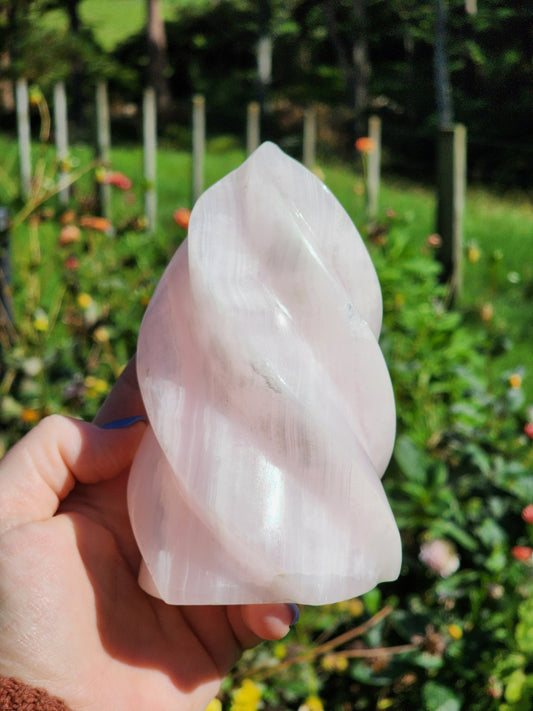 "The Unicorn Horn" Pink Calcite