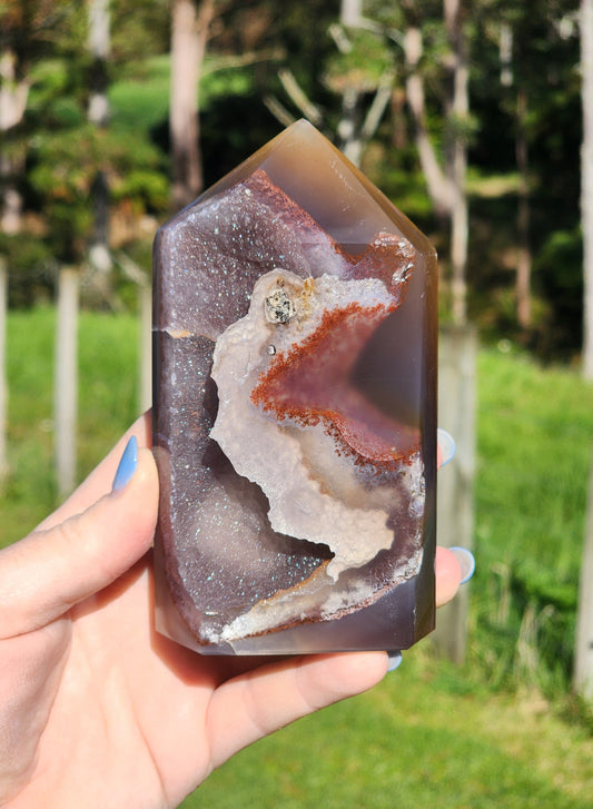 Drusy Agate Tower