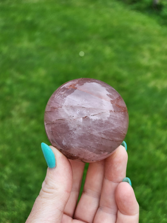 Fire & Rose Quartz Sphere