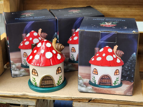 Mushroom House Incense Cone Burner