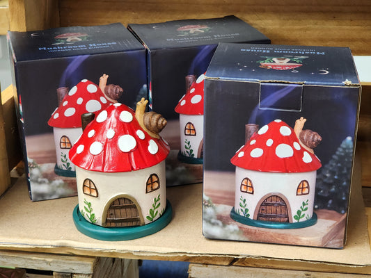 Mushroom House Incense Cone Burner