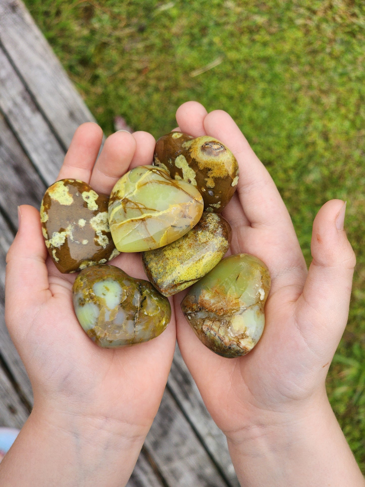 Green Opal Heart