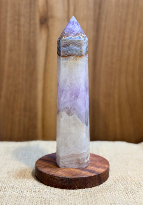 Amethyst & Crazy Lace Agate Tower "Arden”