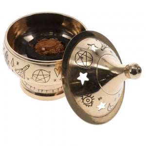 Wicca Magic Brass Incense Burner