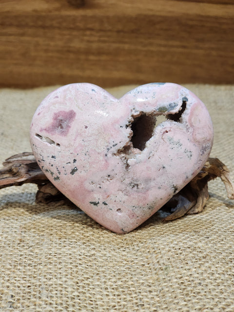 Peruvian Rhodonite Heart "Luca"