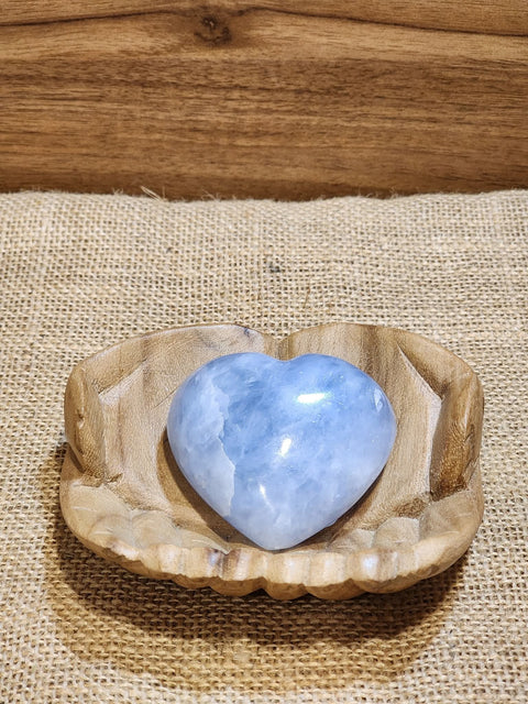 Blue Calcite Heart "Len"