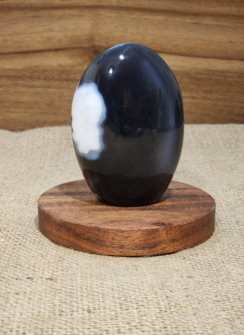 Orca Agate Freeform "Rose"