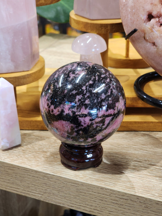 Rhodonite Sphere