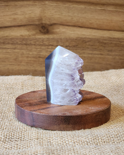 Amethyst & Agate Drusy Point "Evan"
