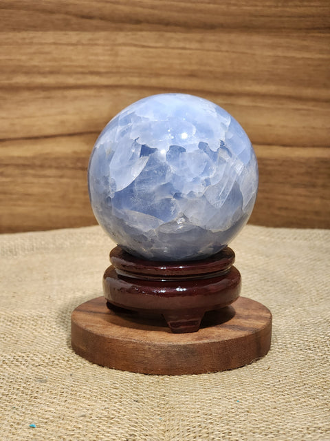 Blue Calcite Sphere "Victoria"