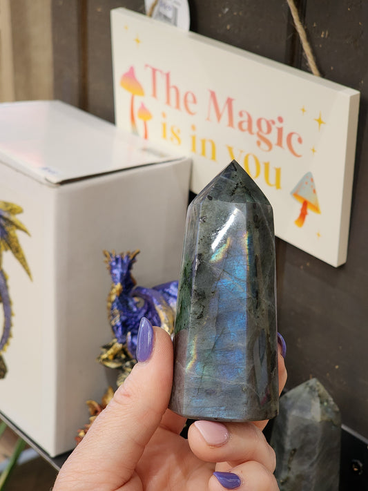 Flashy Labradorite Tower
