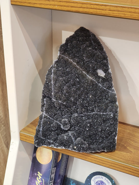 Large Black Cut Base Amethyst