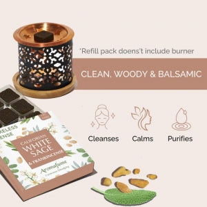 California White Sage & Frankincense Incense Bricks Refill Pack