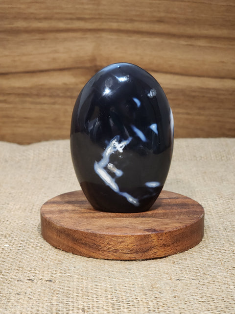Orca Agate Freeform "Rose"