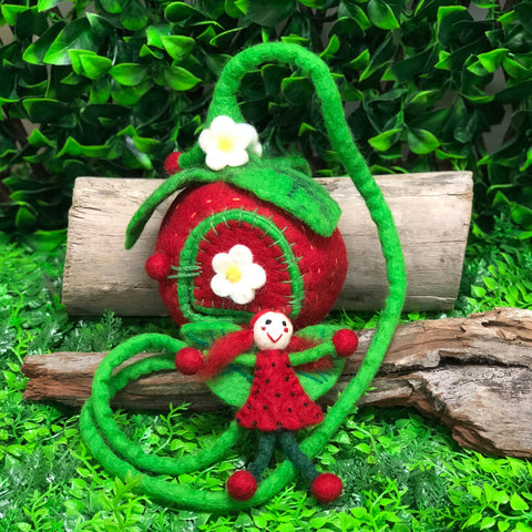 Strawberry Pod with Faery - Small