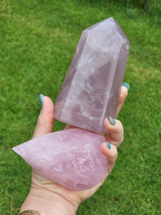 Lavender Rose Quartz Tower