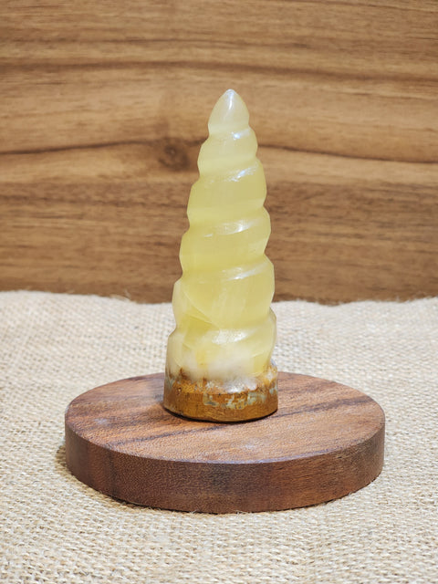 Lemon Calcite Unicorn Horn "Natasha"