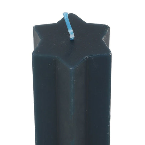Navy Blue Starry Night Star Shaped Taper Candle