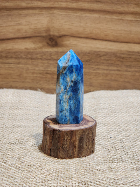Blue Apatite Point "Rosa"