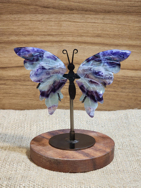 Rainbow Fluorite Butterfly "Luna"