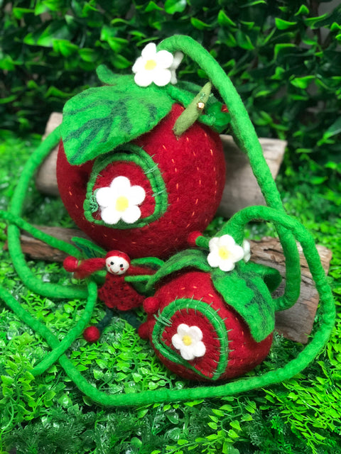 Strawberry Pod with Faery - Small