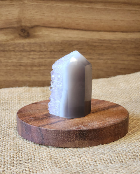 Amethyst & Agate Drusy Point "Alivia"