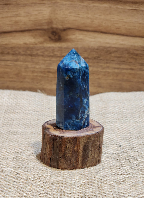 Blue Apatite Point "Malcolm"