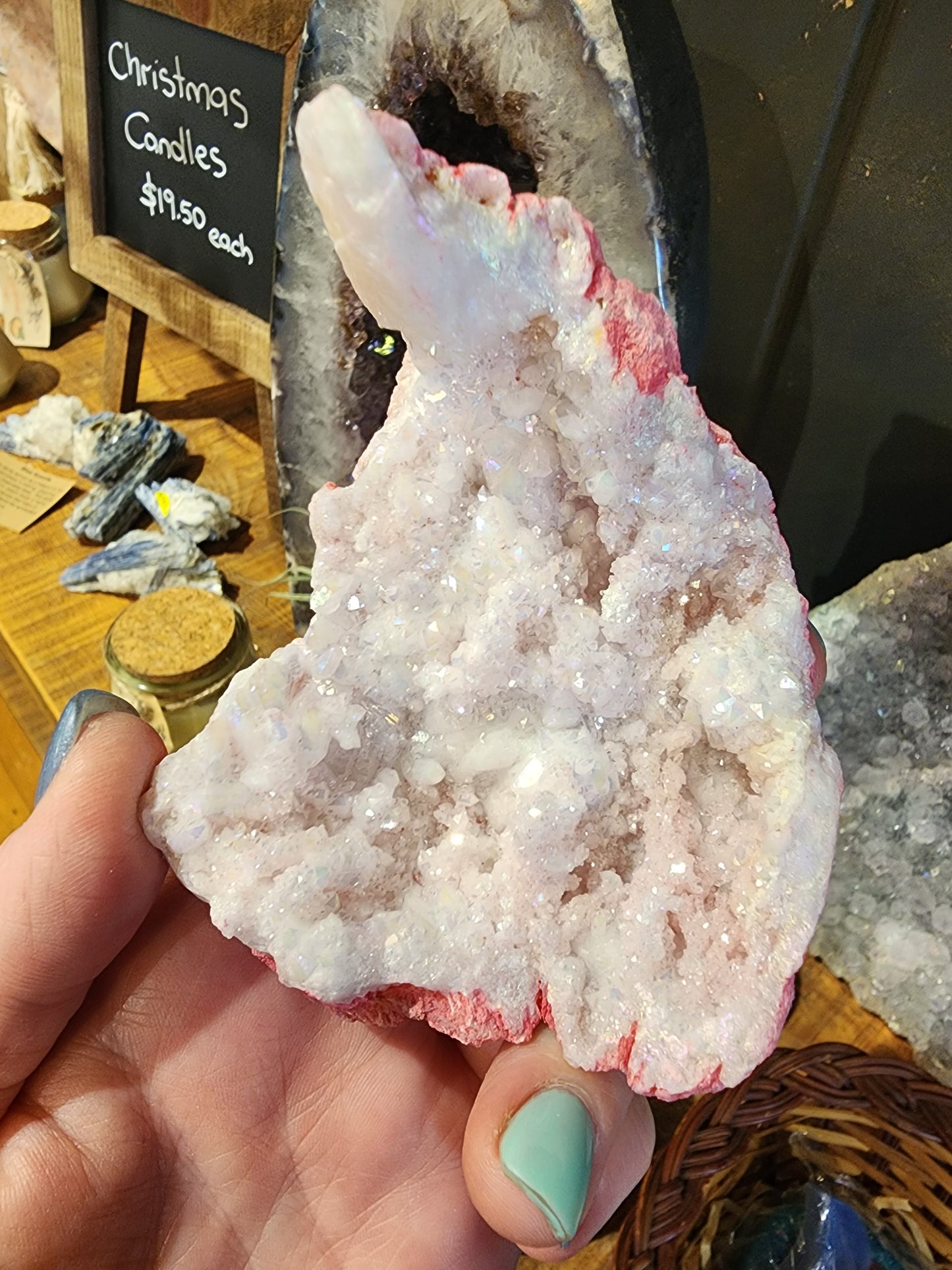 Pink aura quartz