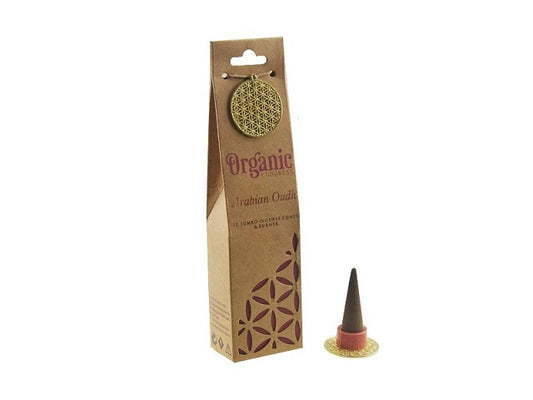 Organic Goodness Arabian Oudh Incense Cones with Holder