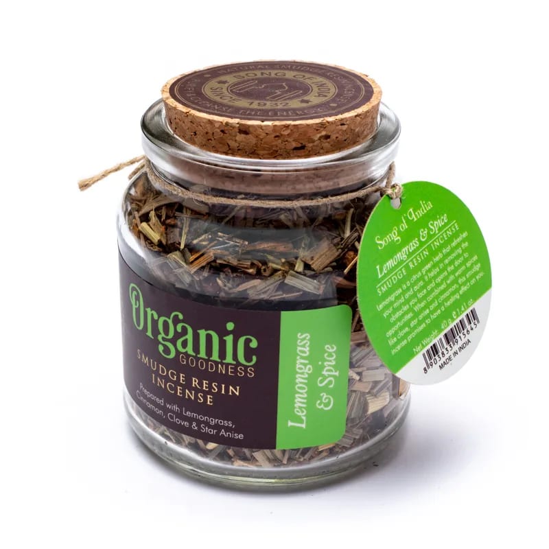 Organic Goodness Smudge Resin Lemongrass & Spice