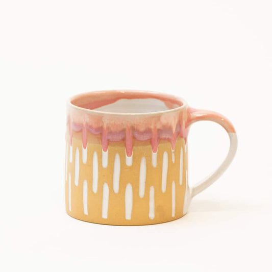 Etched Stoneware Mug